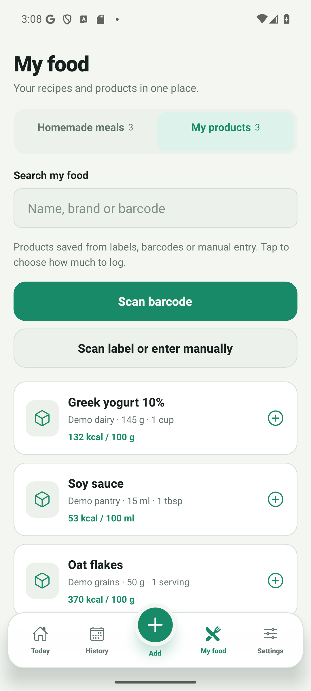 Eigene Produkte mit Barcode-Scan